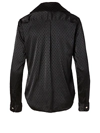 Satin Blouse Polka Dot Print