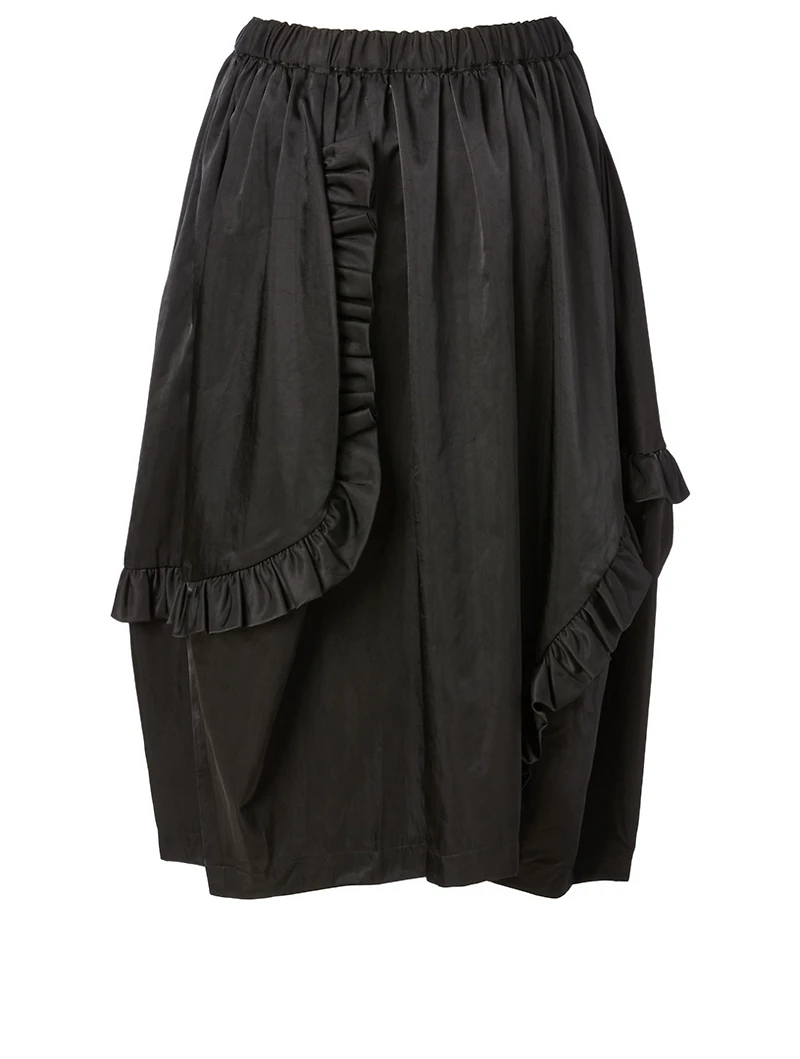Midi Skirt With Ruffles