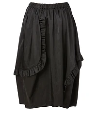 Midi Skirt With Ruffles