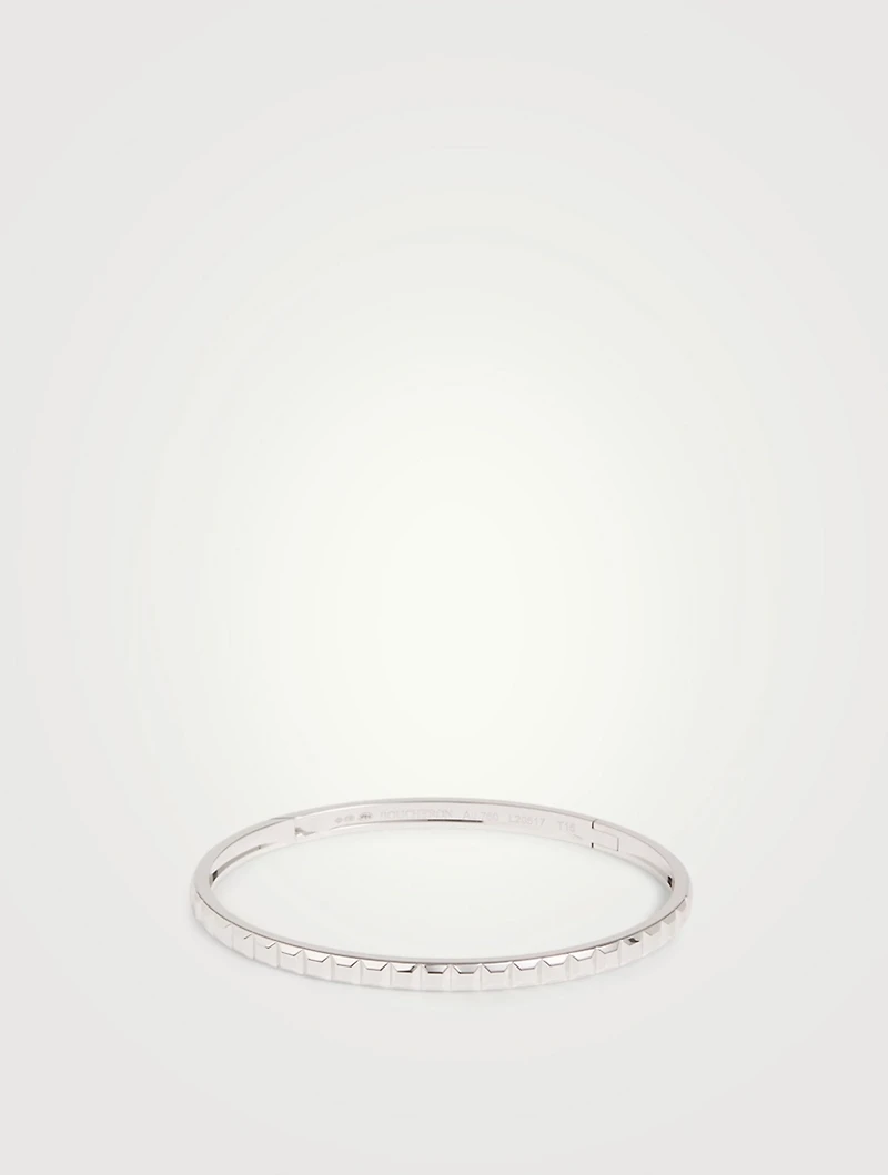 Quatre Clou De Paris White Gold Bangle Bracelet