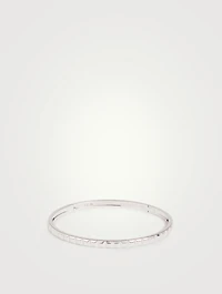 Quatre Clou De Paris White Gold Bangle Bracelet