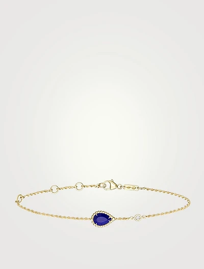 Serpent Bohème XS Motif Gold Bracelet With Lapis Lazuli And Diamond