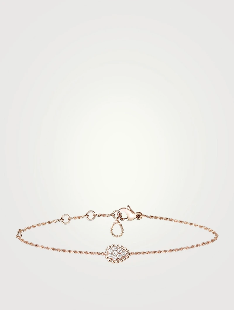 Serpent Bohème XS Motif Rose Gold Bracelet With Diamonds