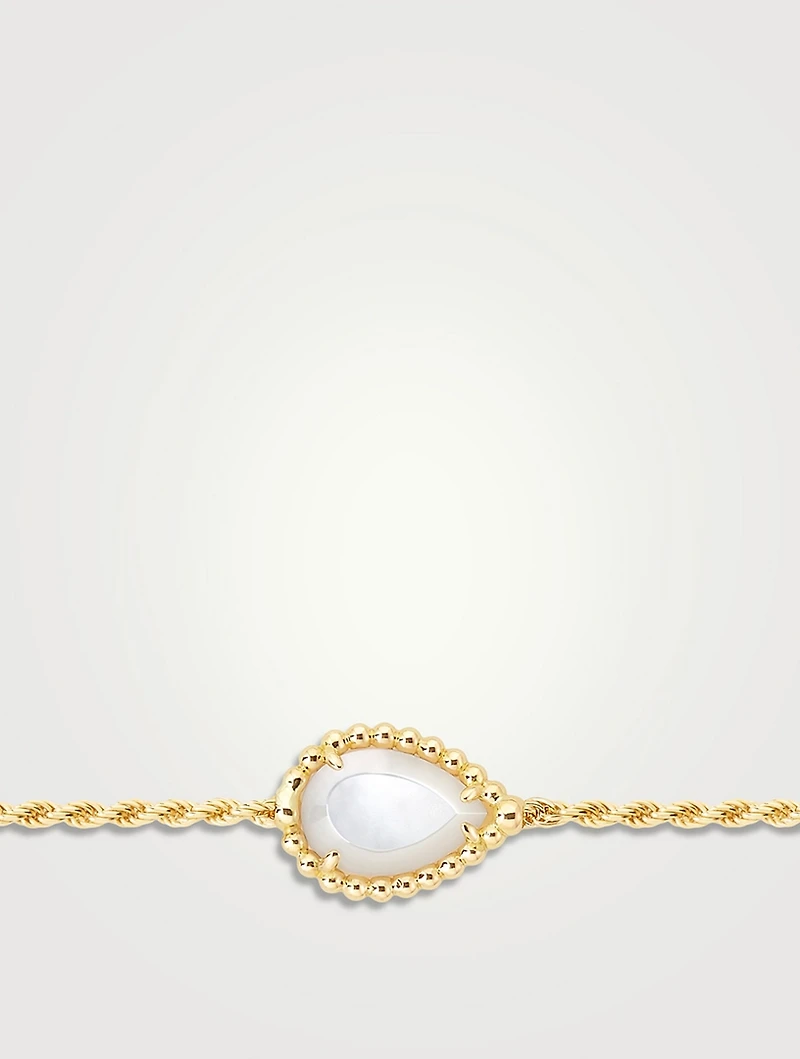 Serpent Bohème XS Motif Gold Bracelet With Mother-Of-Pearl And Diamond