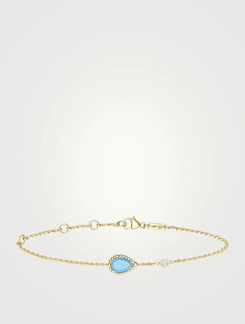Serpent Bohème XS Motif Gold Bracelet With Turquoise And Diamond
