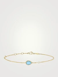 Serpent Bohème XS Motif Gold Bracelet With Turquoise And Diamond