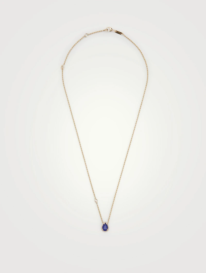 Serpent Bohème XS Motif Gold Pendant Necklace With Lapis Lazuli And Diamond