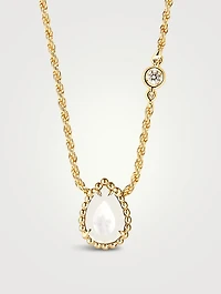 Serpent Bohème XS Motif Gold Pendant Necklace With Mother-Of-Pearl And Diamond