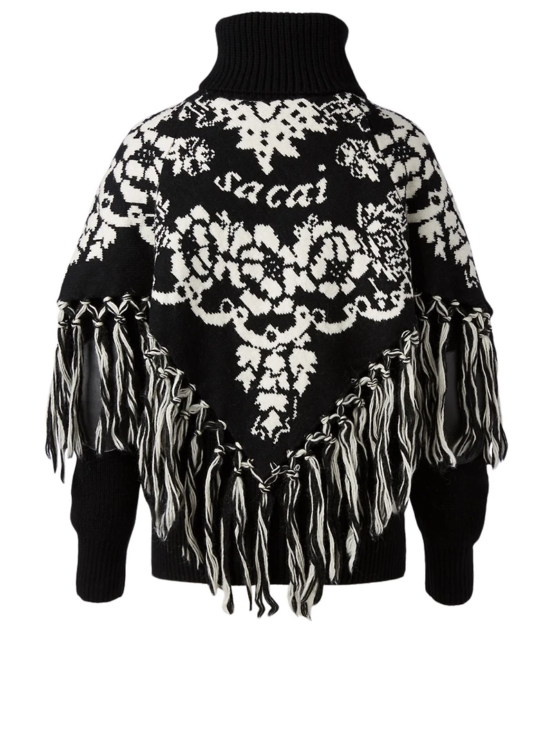 Fringe Poncho Sweater