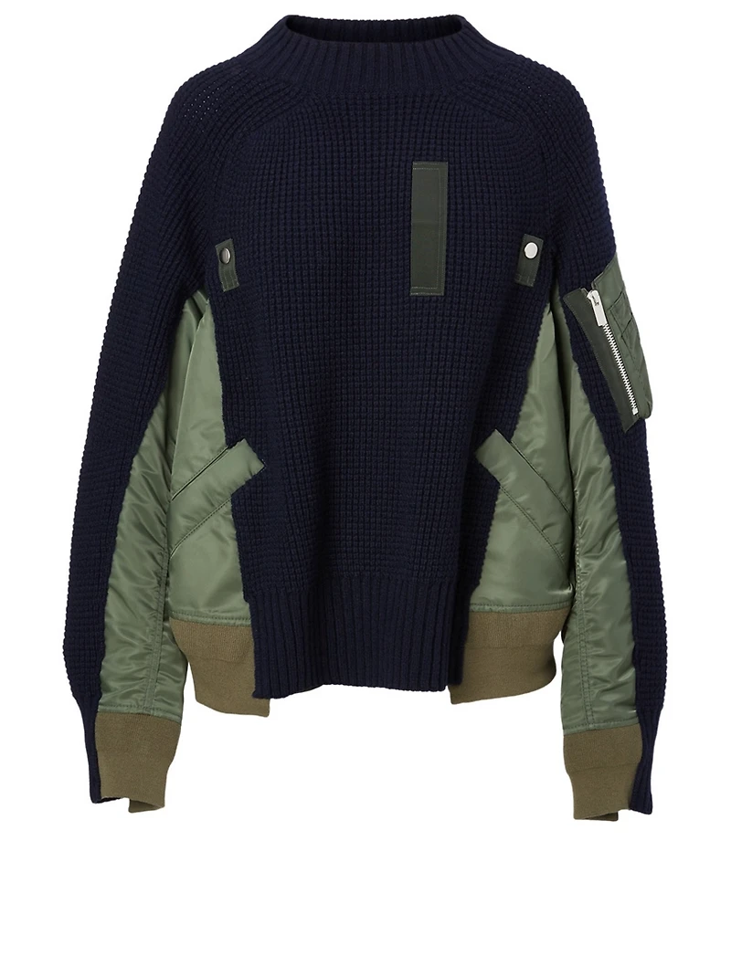 Wool Bomber Sweater