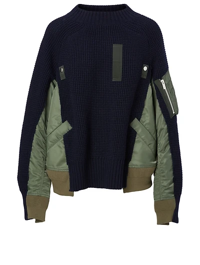 Wool Bomber Sweater