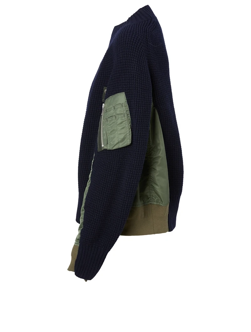 Wool Bomber Sweater