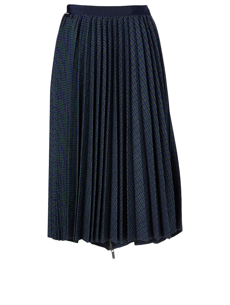 Wool-Blend Tweed Midi Skirt