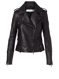 Shearling Collar Biker Jacket