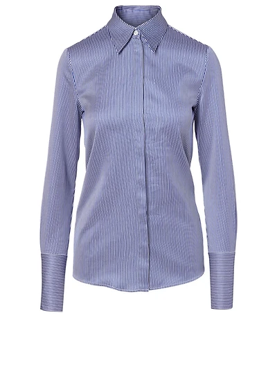 Cotton Bow Back Shirt Stripe Print