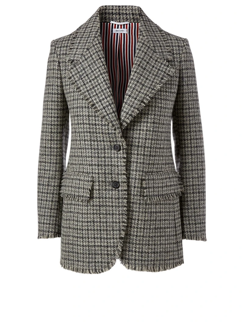 Cashmere Blazer Check Print