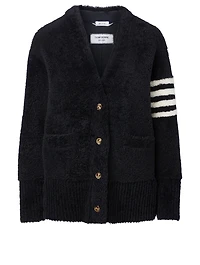 Shearling Four-Bar Cardigan