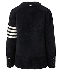Shearling Four-Bar Cardigan