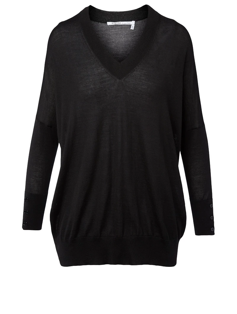 Cashmere And Silk V-Neck Sweater