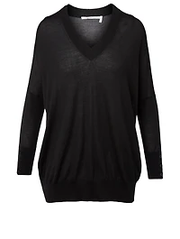 Cashmere And Silk V-Neck Sweater