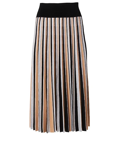 Wool-Blend Midi Skirt