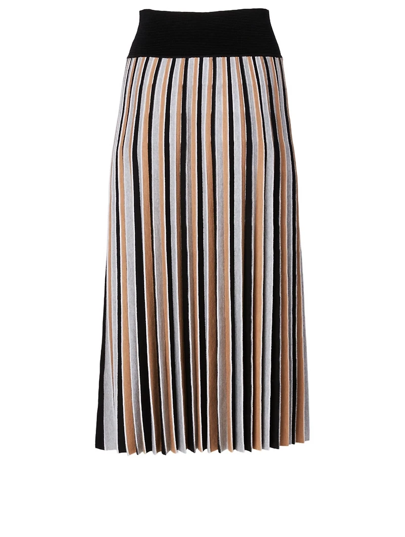 Wool-Blend Midi Skirt