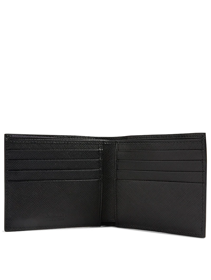 Saffiano Leather Wallet With Frankenstein Print