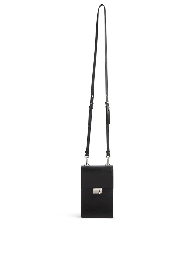Saffiano Leather Smartphone Pouch