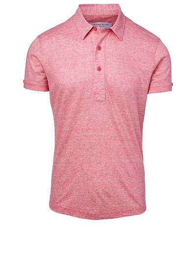 Sebastian Linen Stripe Polo Shirt