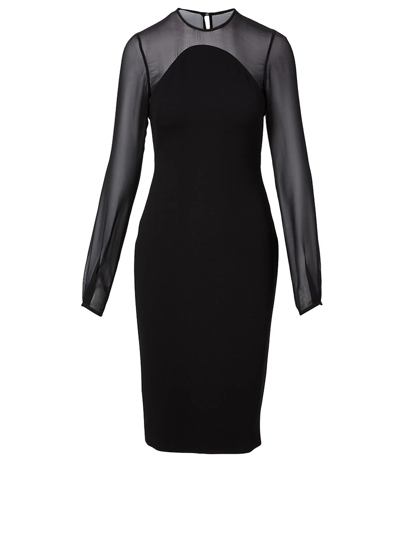 Long-Sleeve Fitted Dress