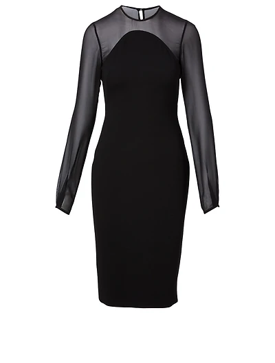 Long-Sleeve Fitted Dress