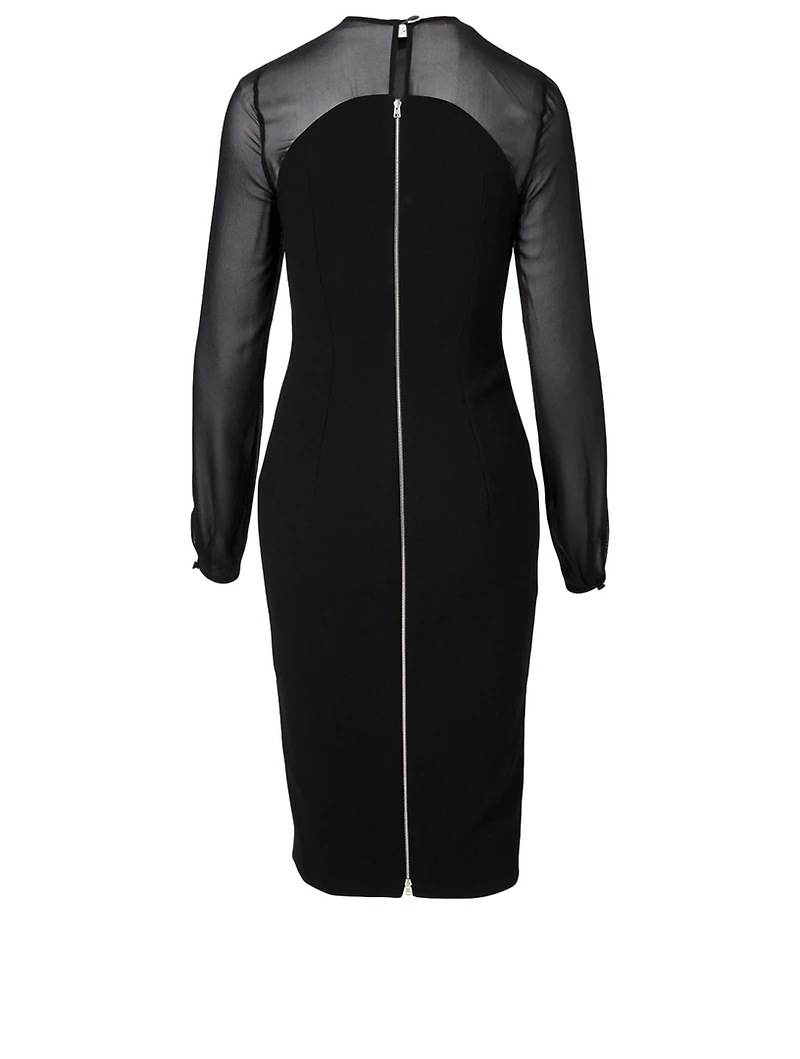 Long-Sleeve Fitted Dress