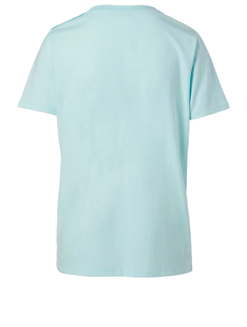 Cotton Logo T-Shirt With Buttons