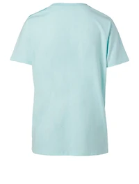 Cotton Logo T-Shirt With Buttons