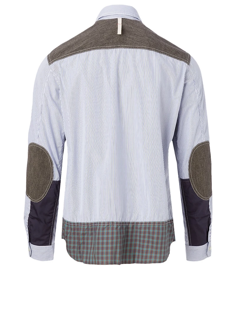 Cotton Shirt With Elbow Patch