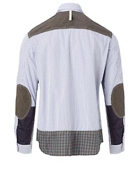 Cotton Shirt With Elbow Patch