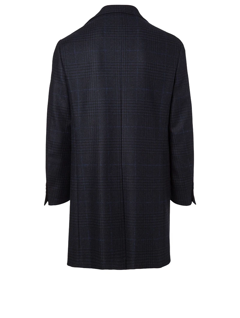 Wool And Cashmere Check Coat
