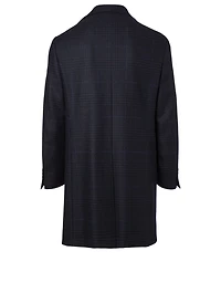 Wool And Cashmere Check Coat