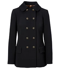 Wool-Blend Double-Breasted Coat
