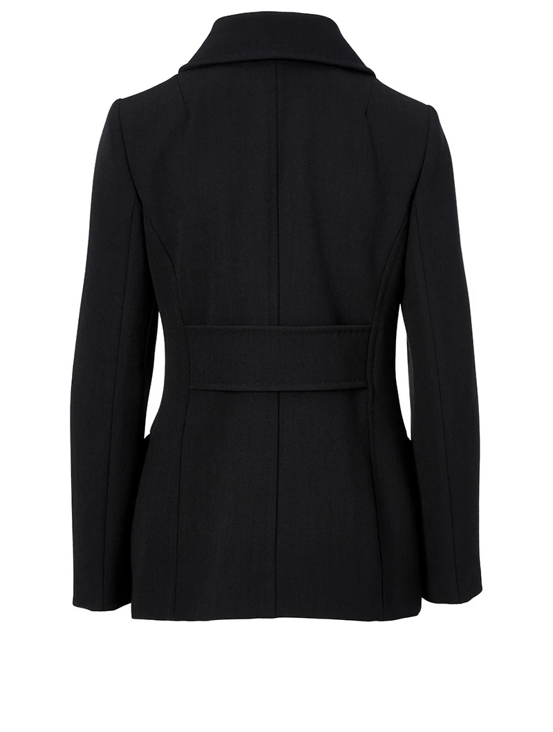 Wool-Blend Double-Breasted Coat