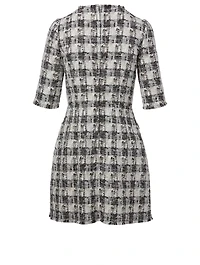 Tweed Dress Plaid Print