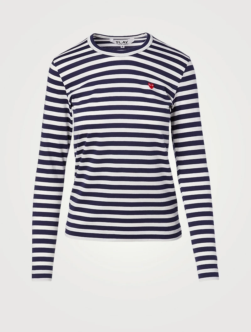 Mini Heart Long Sleeve T-Shirt Stripe