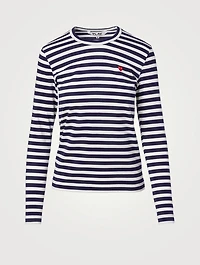 Mini Heart Long Sleeve T-Shirt Stripe