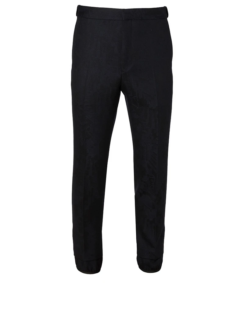 Wool Embroidered Pants