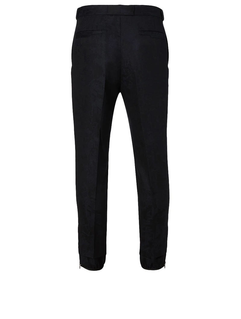 Wool Embroidered Pants