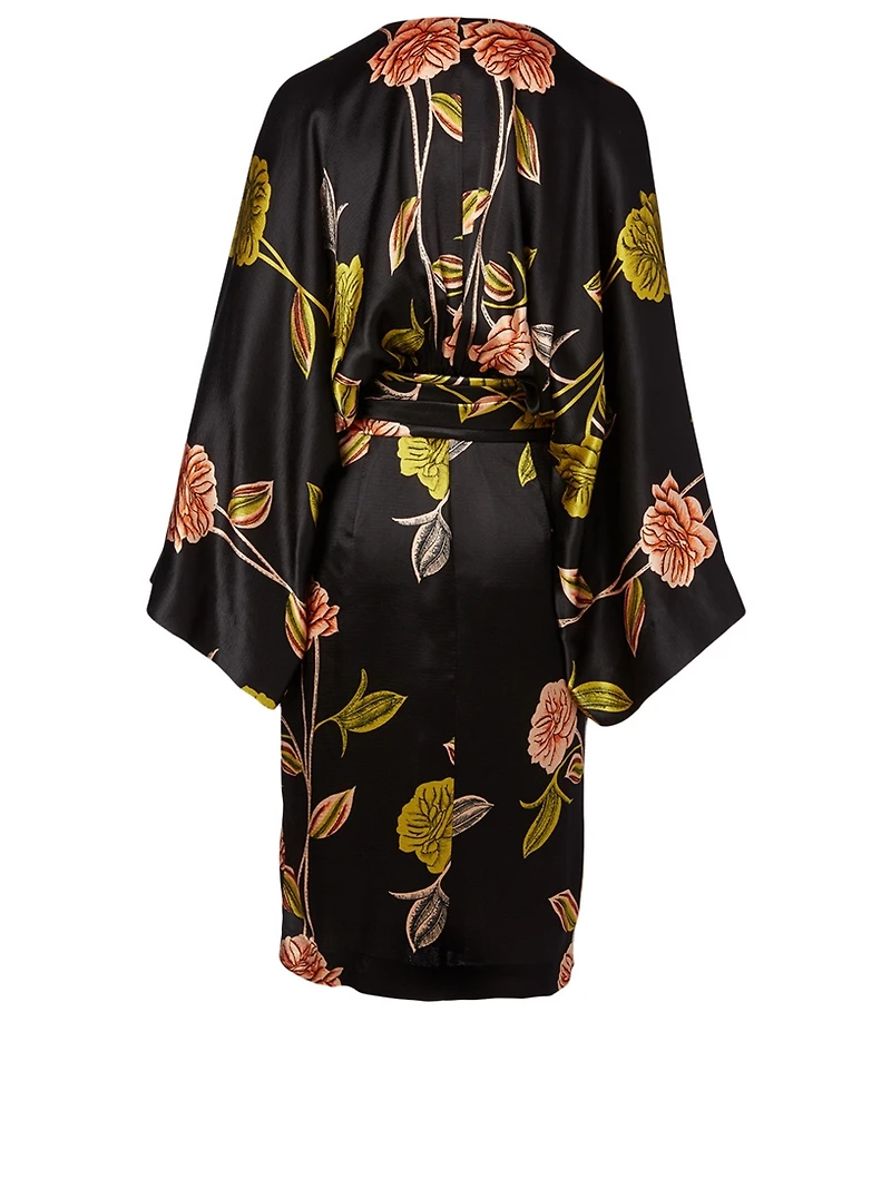 Satin Wrap Dress