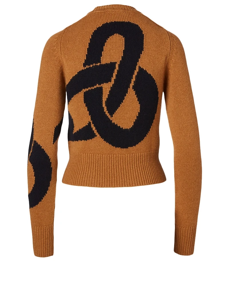 Cashmere Sweater With Chain Graphic
