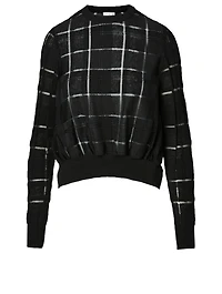 Open Back Sweater In Check
