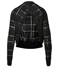 Open Back Sweater In Check