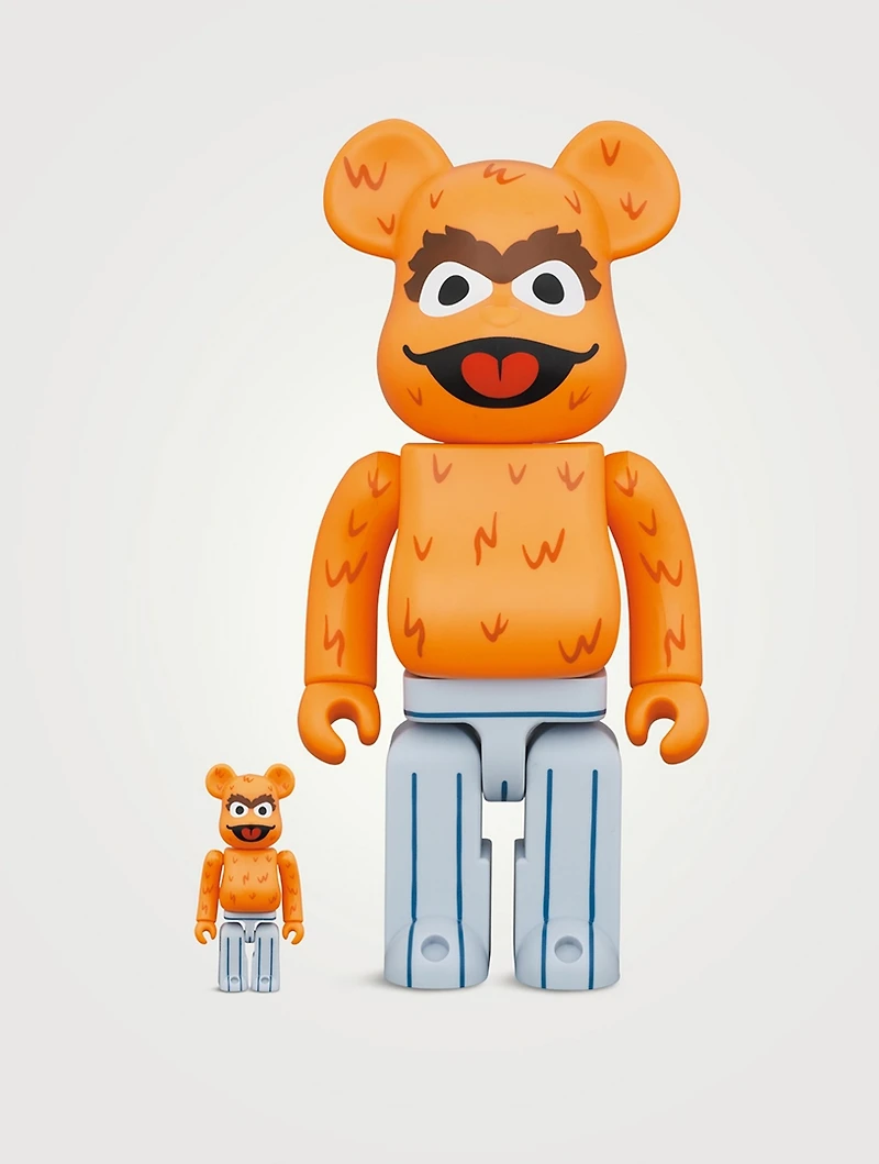 Orange Fur Oscar The Grouch 100% & 400% Be@rbrick Set